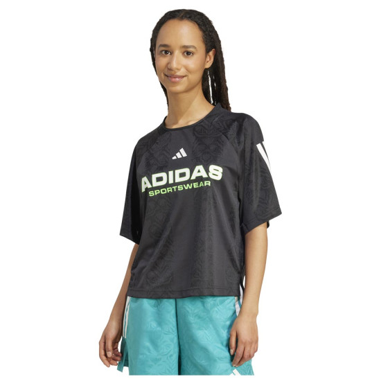 Adidas Γυναικεία κοντομάνικη μπλούζα Tiro x Common Goal Jacquard Tee